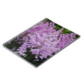 Featherry Pink Astilbe Plumes Floral Notizblock (Linke Seite)