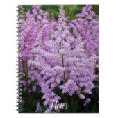 Featherry Pink Astilbe Plumes Floral Notizblock (Vorderseite)
