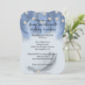 Feathers 60. Geburtstagsparty Einladungen (Stehend Vorderseite)