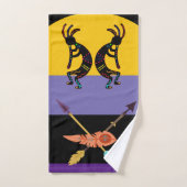 Feathers and Arrows Kokopelli Badhandtuch Set (Handtuch)