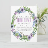 Feathers and Blume Brautparty Einladung (Stehend Vorderseite)