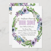 Feathers and Blume Brautparty Einladung (Vorne/Hinten)