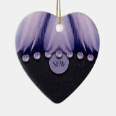 Feathers and Diamonds Keramik Ornament (Rechts)