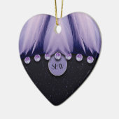 Feathers and Diamonds Keramik Ornament (Links)