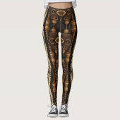 Feathers and Gear Steampunk Leggings (Vorderseite)