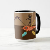 Feathers and Southwest Kokopelli Tasse (VorderseiteRechts)