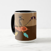 Feathers and Southwest Kokopelli Tasse (Vorderseite Links)