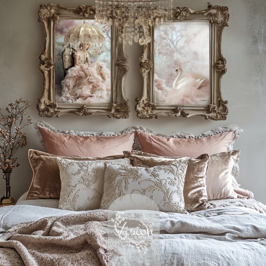 Feather's and Tulle, Romantischer Ethereal Swan Seidenpapier