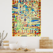 Feathers and Warriors pattern Poster (Küche)