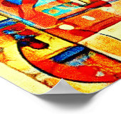 Feathers and Warriors pattern Poster (Ecke)