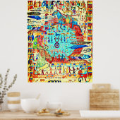 Feathers and Warriors pattern Poster (Küche)