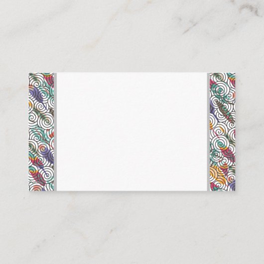 Feathers and Wirbel Pattern Visitenkarte (Rückseite)