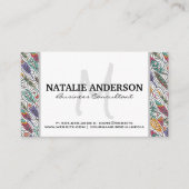 Feathers and Wirbel Pattern Visitenkarte (Vorderseite)