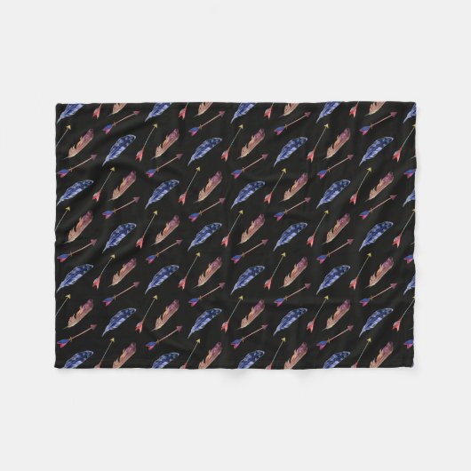 Feathers & Arrows Fleecedecke (Vorderseite (Horizontal))