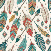 Feathers & Arrows Napkins Minimalistisches Geschen Serviette