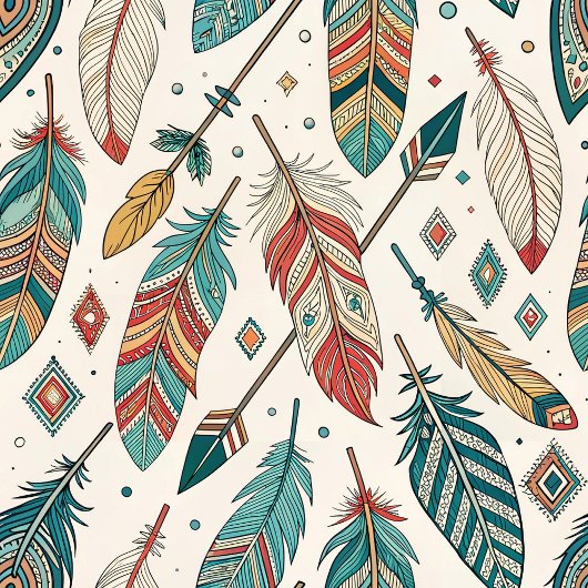 Feathers & Arrows Towel Personalized Tribal Look Geschirrtuch