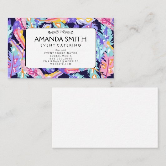 Feathers Background Visitenkarte (Vorne/Hinten)