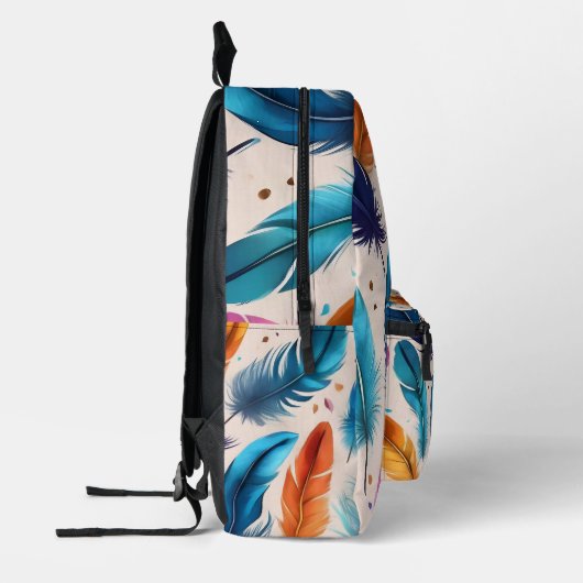 Feathers Bedruckter Rucksack (Links)