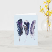 Feathers Birthday Karte (Gelbe Blume)