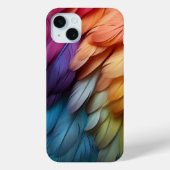 Feathers Blue Orange Lila Case-Mate iPhone Hülle (Rückseite)