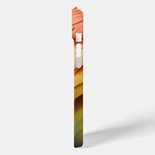 Feathers Blue Orange Lila Case-Mate iPhone Hülle (Rückseite / Links)