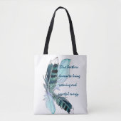 Feathers Blue Tasche (Vorderseite)