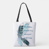 Feathers Blue Tasche (Rückseite)