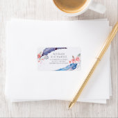 Feathers Bohemisch romantische Hochzeit Adressaufkleber (Insitu)