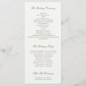 Feathers Boho Aquamarin Hochzeitsprogramme Programm (Rückseite)