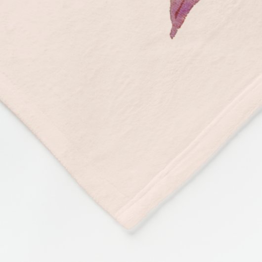 Feathers Boho Aquarelltüte Fleecedecke (Ecke)