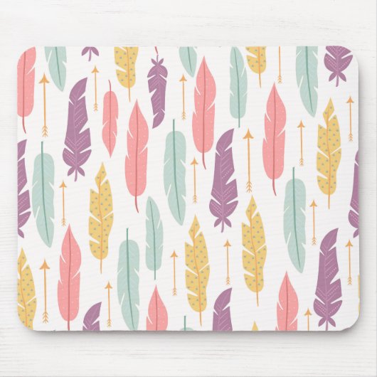 Feathers Boho Mouse pad Mousepad (Vorne)