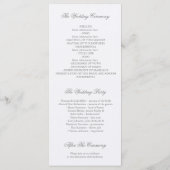 Feathers Boho Wedding Programs Programm (Rückseite)