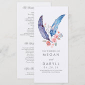 Feathers Boho Wedding Programs Programm (Vorne/Hinten)