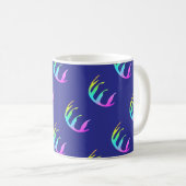Feathers Deep Blue Kaffeetasse (VorderseiteRechts)