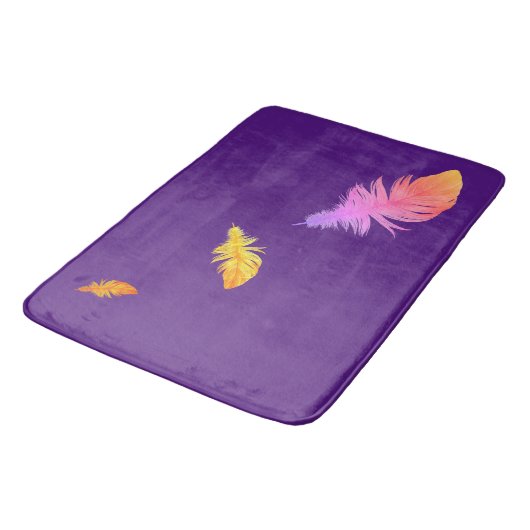 Feathers Design Bath Mat Badematte (Schrägansicht)