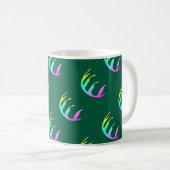 Feathers Dk Green Kaffeetasse (VorderseiteRechts)