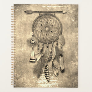Feathers Dreamcatcher Boho Grunge Style Planer