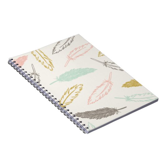 Feathers Falling Journal - Elfenbein Notizblock (Rechte Seite)