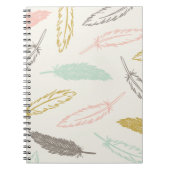 Feathers Falling Journal - Elfenbein Notizblock (Vorderseite)