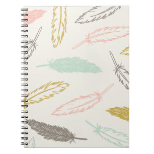 Feathers Falling Journal - Elfenbein Notizblock