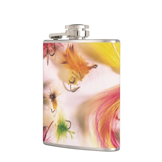 Feathers Fishing Hooks Flachmann (Links)