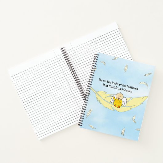 Feathers Floating from Heaven Prayer Journal Notizblock (Innenseite)