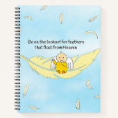 Feathers Floating from Heaven Prayer Journal Notizblock (Vorderseite)
