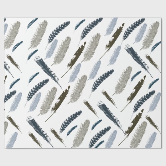 Feathers Geschenkpapier (Flach)