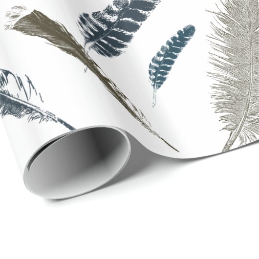 Feathers Geschenkpapier (Rolleneckpunkt)