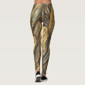 Feathers Golden Silver Art Leggings (Rückseite)