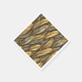 Feathers Golden Silver Art Serviette (Ecke)