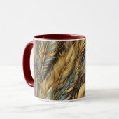 Feathers Golden Silver Art Tasse (Vorderseite Links)
