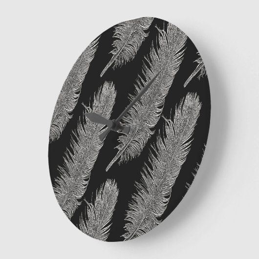 Feathers Große Wanduhr (Winkel)