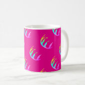 Feathers Hot Pink Kaffeetasse (VorderseiteRechts)